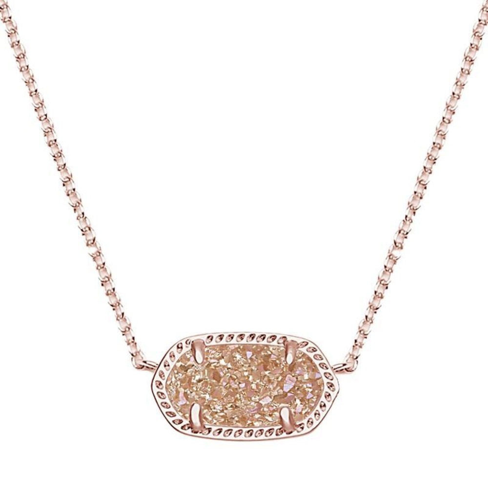 Kendra Scott Rose Gold Drusy Necklace